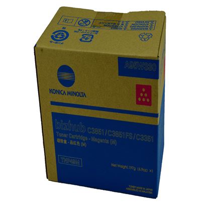 OEM Konica Minolta TNP49M (A95W330) Toner Cartridge, Magenta 12K Yield 1
