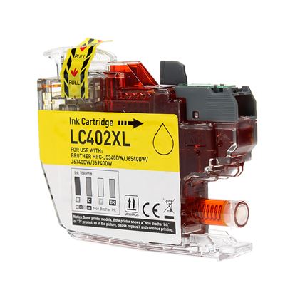 Compatible Brother LC402XLY Inkjet Cartridge, Yellow 1500 High Yield 1