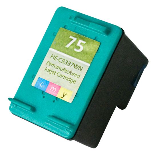 Remanufactured HP 75 (CB337WN) InkJet Cartridge, Tri-Color 170 Yield 1