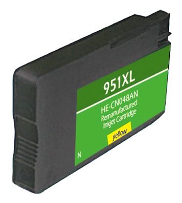 Remanufactured HP 951XL (CN048AN) InkJet Cartridge, Yellow 1.5K High Yield, Read Ink Level 1