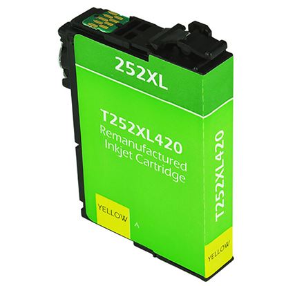 Remanufactured Epson 252XL (T252XL420) InkJet Cartridge, Yellow 1.1K High Yield 1