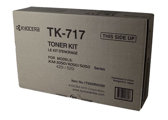 OEM Kyocera Mita TK-717 (1T02GR0US0) Toner Cartridge, Black 34K Yield 1