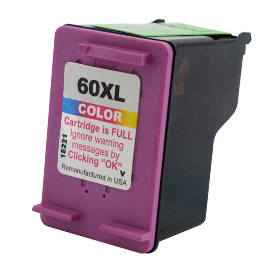 Remanufactured HP 60XL (CC644WN) InkJet Cartridge, Tri-Color 450 High Yield 1