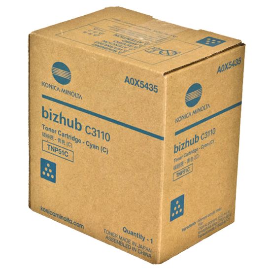 OEM Konica Minolta TNP51C (A0X5435) Toner Cartridge, Cyan 6K Yield 1