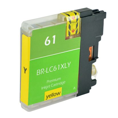 Compatible Brother LC61/LC65 (LC61Y/LC65HYY) InkJet Cartridge, Yellow 1700 High Yield 1