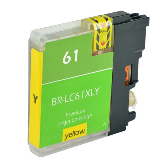 Compatible Brother LC61/LC65 (LC61Y/LC65HYY) InkJet Cartridge, Yellow 1700 High Yield 1
