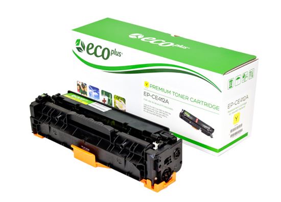 EcoPlus HP 305A (CE412A) Toner Cartridge, Yellow 2.6K Yield 1