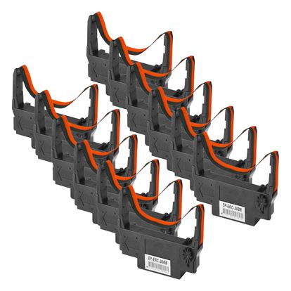 Compatible Epson ERC-30BR POS Ribbon, Black/Red, 12 Cartridge Vale Pack 1