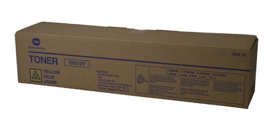 OEM Konica Minolta TN312Y (8938702) Toner Cartridge, Yellow 12K Yield 1