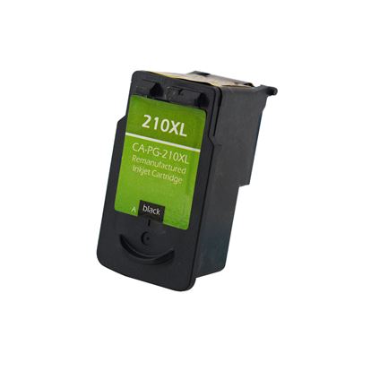 Remanufactured Canon 210XL (PG-210XL) InkJet Cartridge, Black 400 High Yield 1