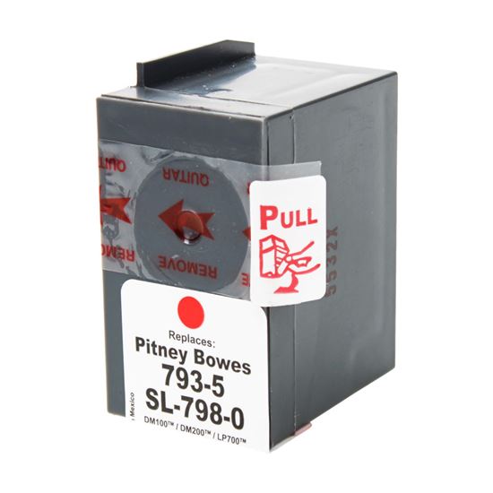 Remanufactured Pitney Bowes DM100 DM125 DM150 DM175 (793-5) InkJet Cartridge, Fluorescent Red 3000 Impressions 1