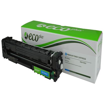 EcoPlus HP 201X (CF401X) Toner Cartridge, Cyan 2.3K High Yield 1