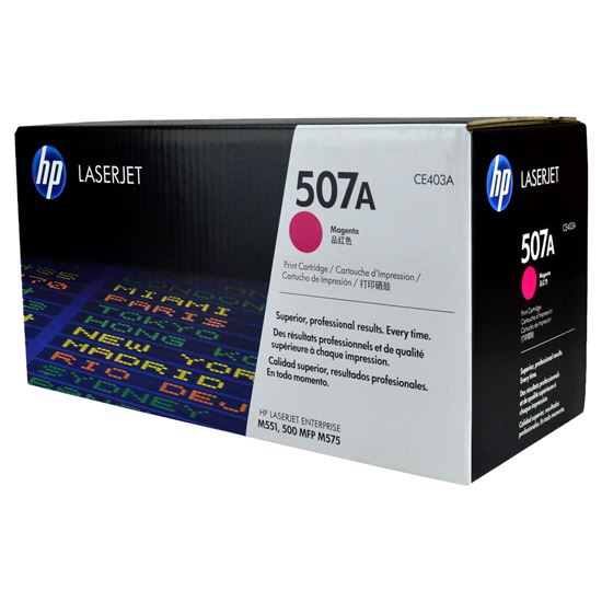 OEM HP 507A (CE403A) Toner Cartridge, Magenta 6K Yield 1