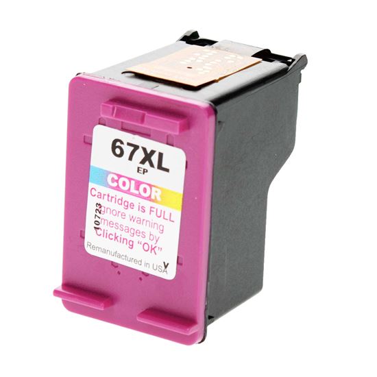 Remanufactured HP 67XL (3YM58AN) InkJet Cartridge, Tri-Color 200 High Yield 1