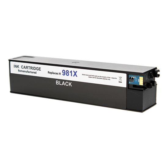 Remanufactured HP 981XL (L0R12A) InkJet Cartridge, Black 11K High Yield 1