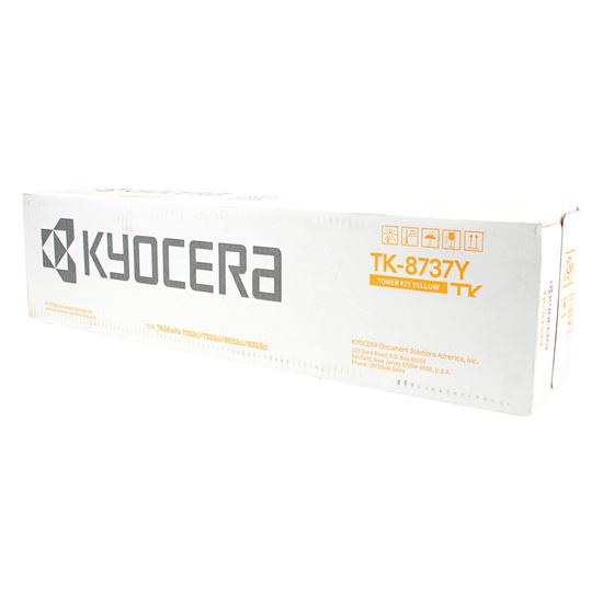 OEM Kyocera Mita TK-8737Y (1T02XNAUS0) Toner Cartridge, Yellow 40K Yield 1