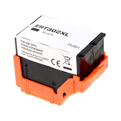 Remanufactured Epson 302XL (T302XL020) InkJet Cartridge, Black 550 High Yield 1