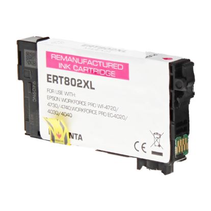 Remanufactured Epson 802XL (T802XL320) InkJet Cartridge, Magenta 1900 Ultra High Yield 1