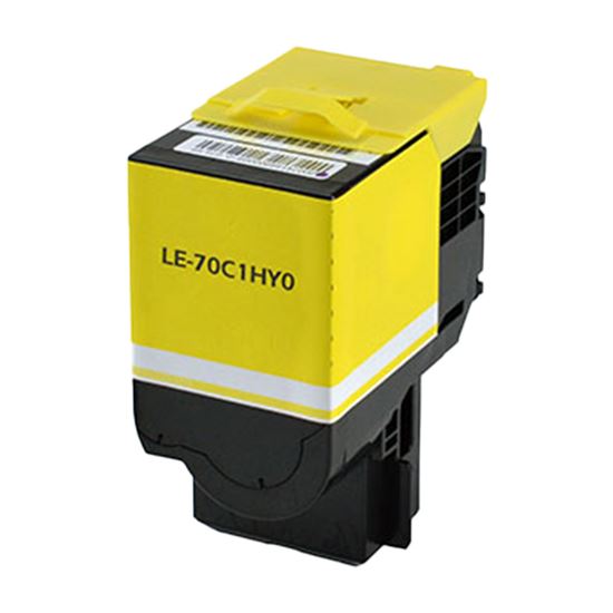 Compatible Lexmark 701HY (70C1HY0) Toner Cartridge, Yellow 3K High Yield 1