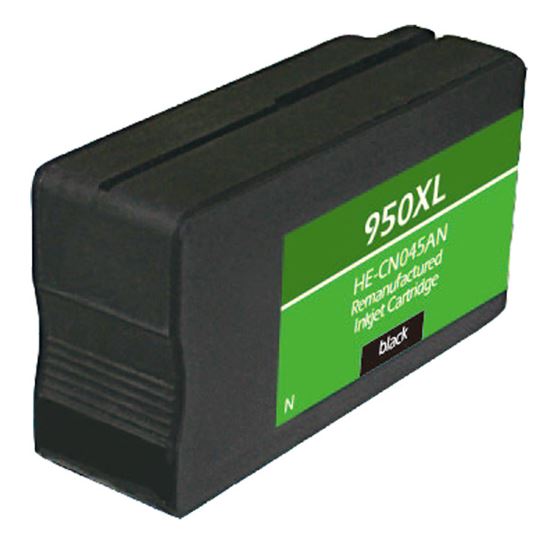 Remanufactured HP 950XL (CN045AN) InkJet Cartridge, Black 2.3K High Yield, Read Ink Level 1