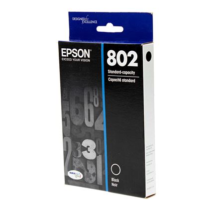 OEM Epson 802 (T802120) Inkjet, Black 900 Yield 1