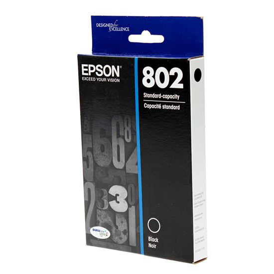 OEM Epson 802 (T802120) Inkjet, Black 900 Yield 1