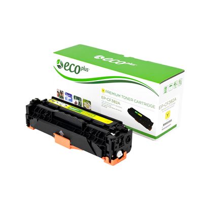 EcoPlus HP 312A (CF382A) Toner Cartridge, Yellow 2.7K Yield 1