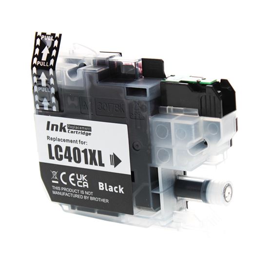 Compatible Brother LC401XLBK Inkjet Cartridge, Black 500 High Yield 1