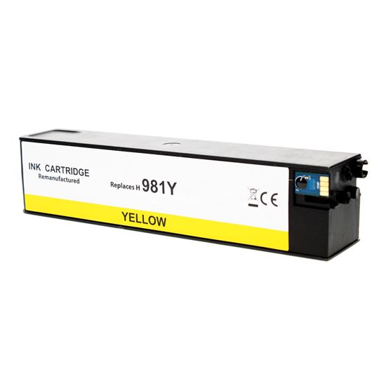 Remanufactured HP 981Y (L0R15A) InkJet Cartridge, Yellow 16K Extra High Yield 1