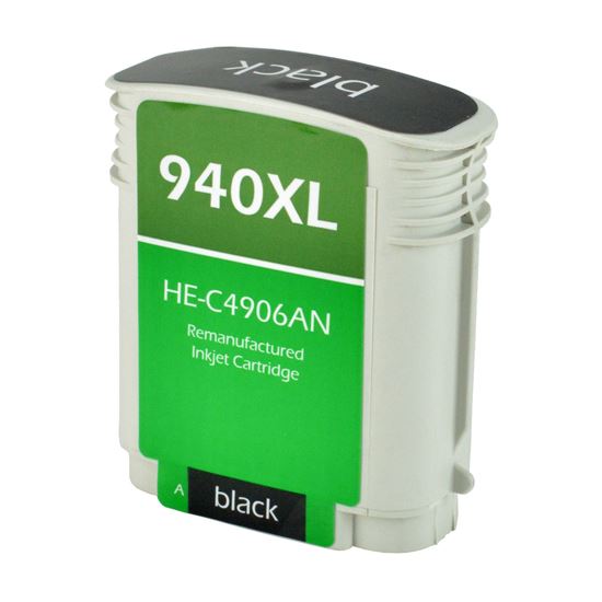 Remanufactured HP 940XL (C4906AN) InkJet Cartridge, Black 2.2K High Yield, With SCC Chip 1