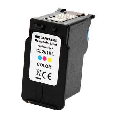 Remanufactured Canon CL-261XL (3724C001) InkJet Cartridge, Tri-Color 300 High Yield 1