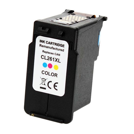 Remanufactured Canon CL-261XL (3724C001) InkJet Cartridge, Tri-Color 300 High Yield 1