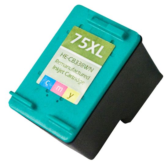 Remanufactured HP 75XL (CB338W) InkJet Cartridge, Tri-Color 520 High Yield 1