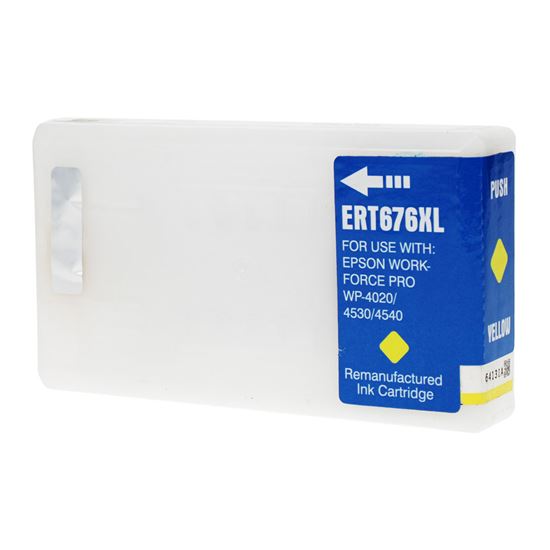 Remanufactured Epson 676XL (T676XL420) InkJet Cartridge, Yellow 1200 High Yield 1