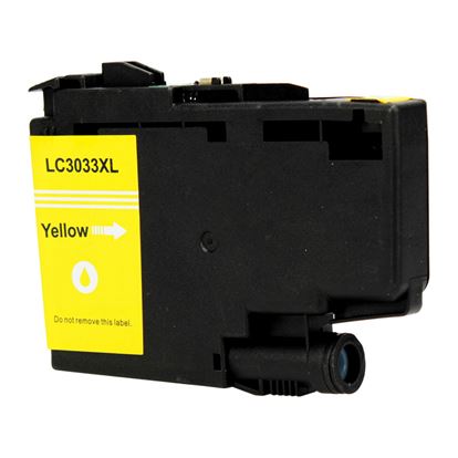 Compatible Brother LC3033 (LC3033Y) InkJet Cartridge, Yellow 1500 Super High Yield 1