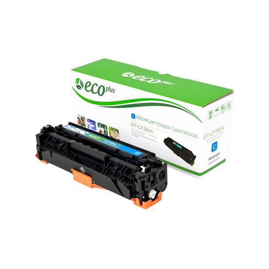 EcoPlus HP 312A (CF381A) Toner Cartridge, Cyan 2.7K Yield 1