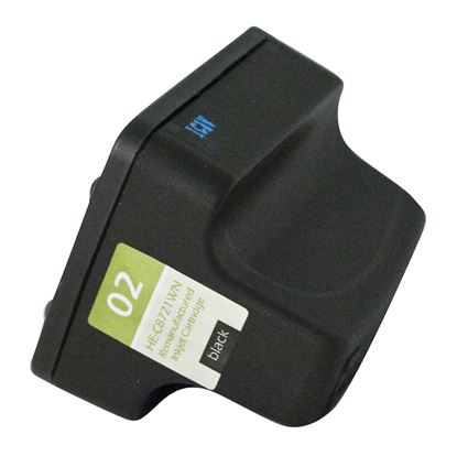 Remanufactured HP 02 (C8721WN) InkJet Cartridge, Black 660 Yield 1