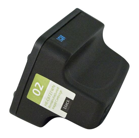Remanufactured HP 02 (C8721WN) InkJet Cartridge, Black 660 Yield 1