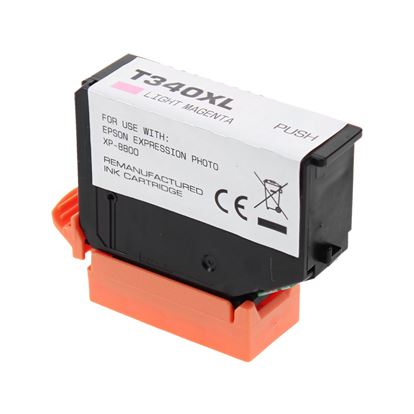 Remanufactured Epson 340XL (T340XL620) Inkjet Cartridge, Light Magenta 830 High Yield 1