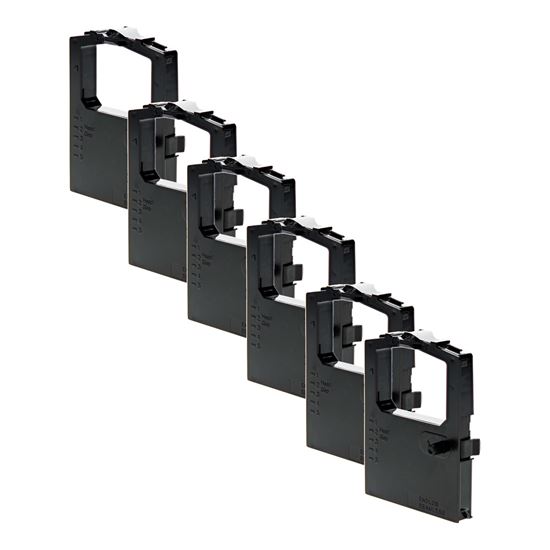Compatible Okidata Microline 420 421 490 491 (42377801) Printer Ribbon, Black 4 Million Characters, 6 Cartridge Value Pack 1