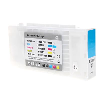 Remanufactured Epson T693200 (693) Wide Format Ink, Cyan 350ML 1