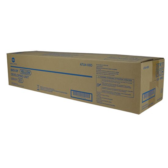 OEM Konica Minolta DV313Y (A7U408D) Developer Unit, Yellow 600K Yield 1