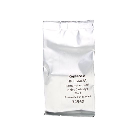 Remanufactured HP C6602A InkJet Cartridge, Black 18 ML 1