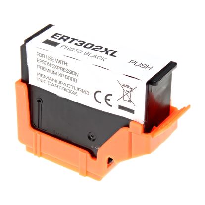 Remanufactured Epson 302XL (T302XL120) InkJet Cartridge, Photo Black 650 High Yield 1