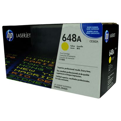 OEM HP 648A (CE262A) Toner Cartridge, Yellow 11K Yield 1
