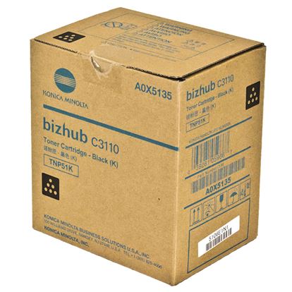 OEM Konica Minolta TNP51K (A0X5135) Toner Cartridge, Black 6K Yield 1