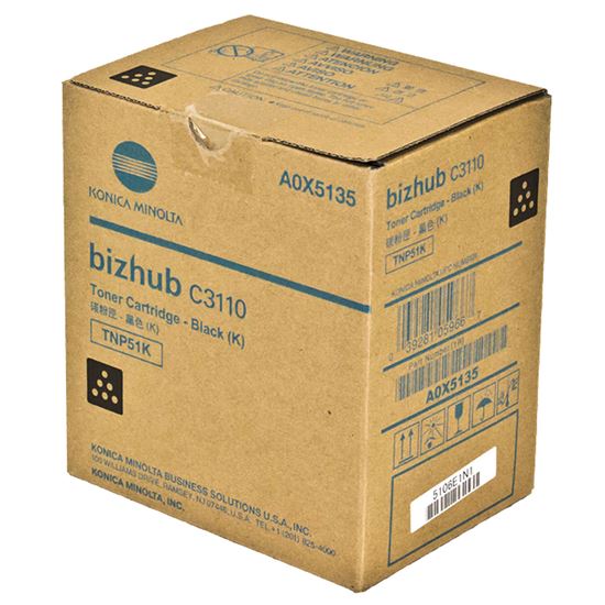 OEM Konica Minolta TNP51K (A0X5135) Toner Cartridge, Black 6K Yield 1