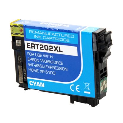 Remanufactured Epson 202XL (T202XL220) InkJet Cartridge, Cyan 470 High Yield 1