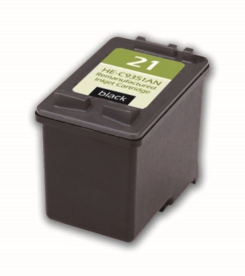 Remanufactured HP 21 (C9351AN) InkJet Cartridge, Black 190 Yield 1