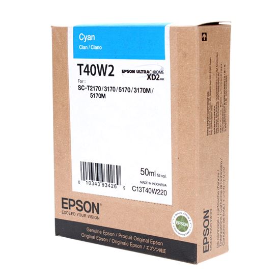 OEM Epson  (T40W220) Ink Cartridge, Cyan 50 Ml 1